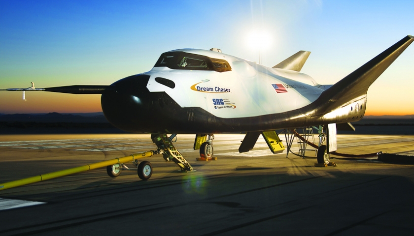 Caption: SNC Dream Chaser vehicle
Credit: NASA photo by Ken Ulbrich